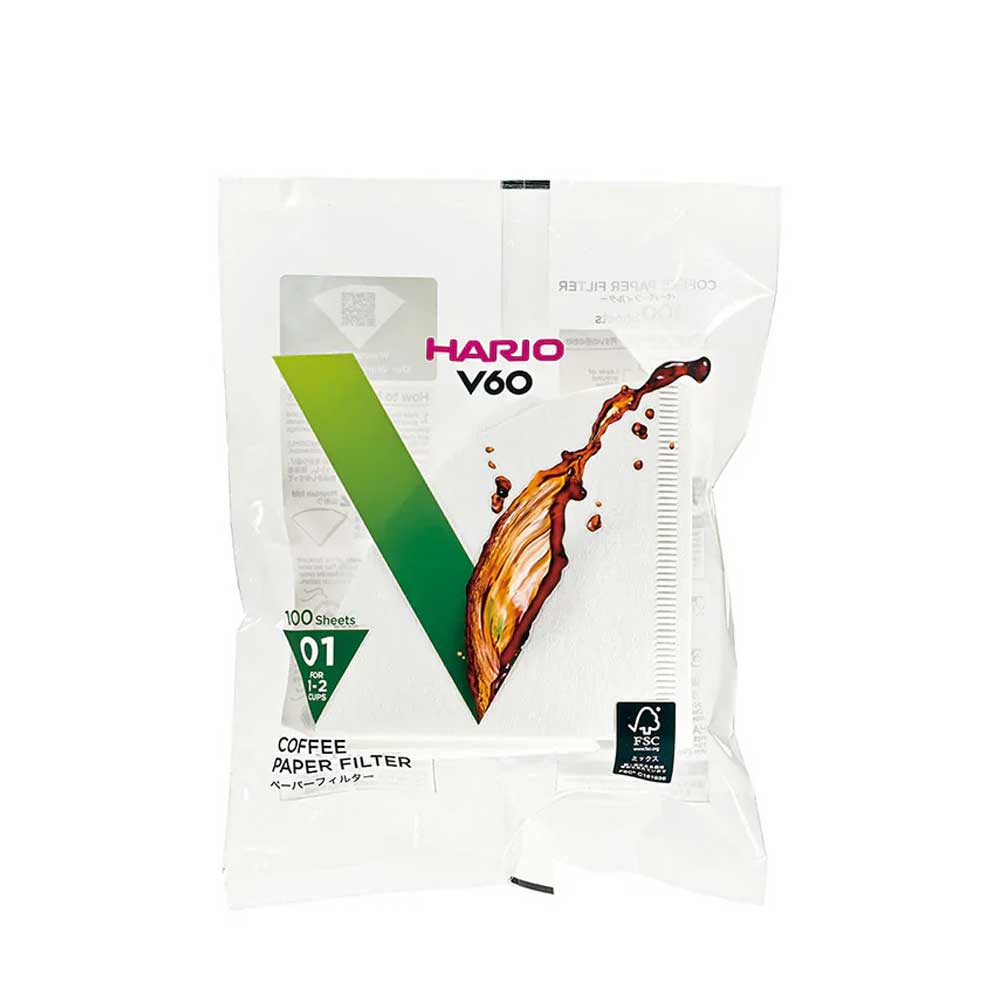 Hario V60 01 Coffee Filters x100 Pack