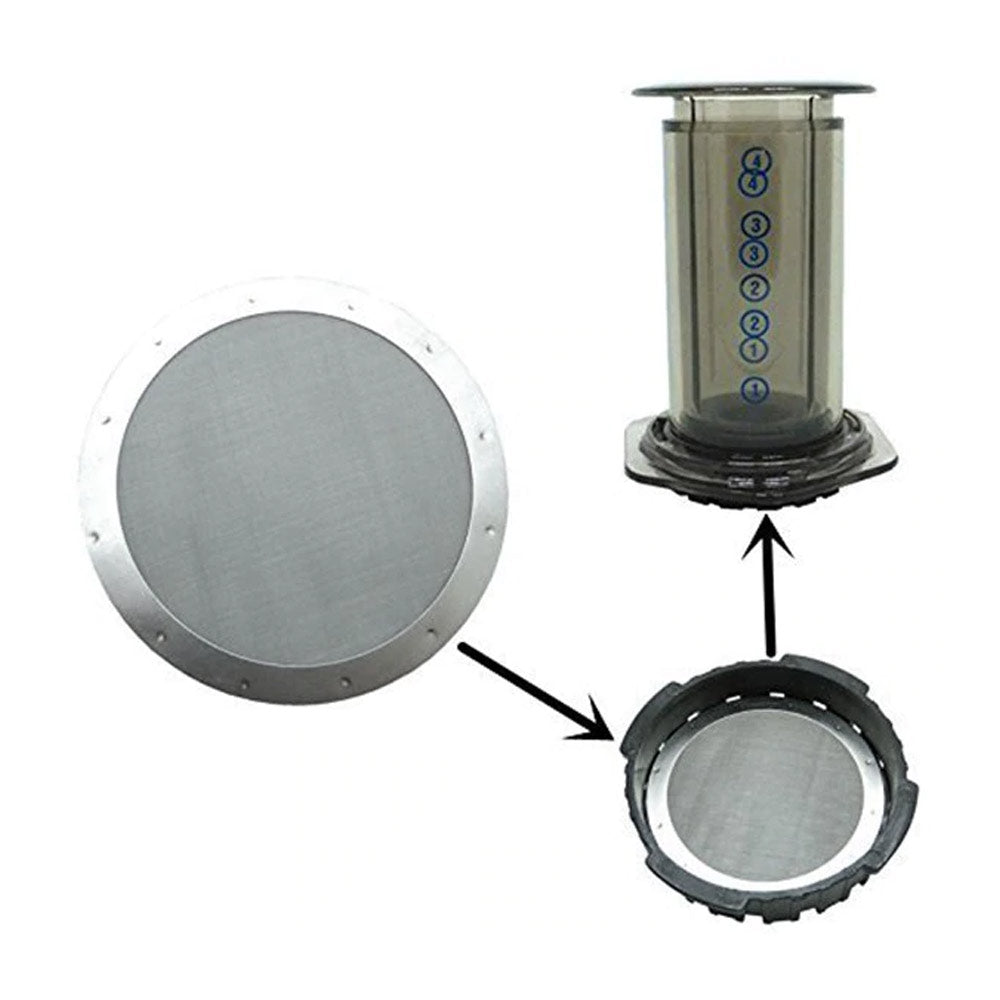 Reusable Stainless Steel Filters for Aeropress Coffee Maker x2