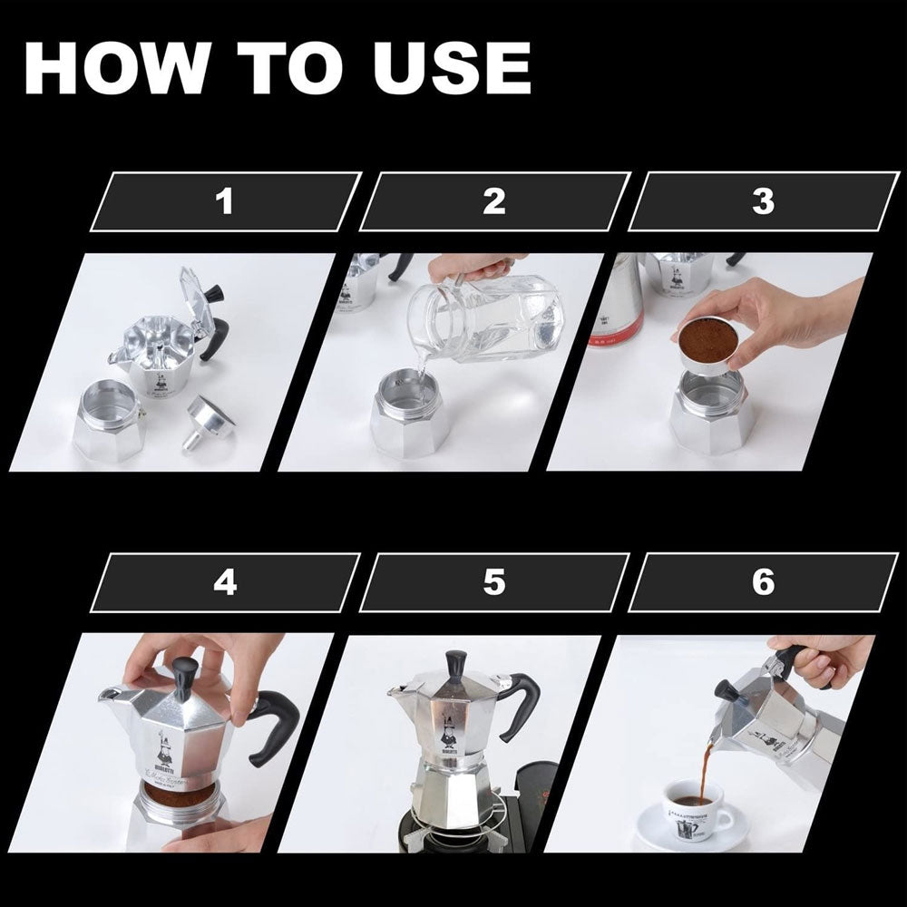 Bialetti Moka Express Stovetop Coffee Maker | 6 Cup