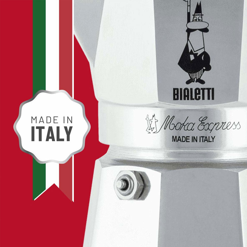 Bialetti Moka Express Stovetop Coffee Maker | 6 Cup