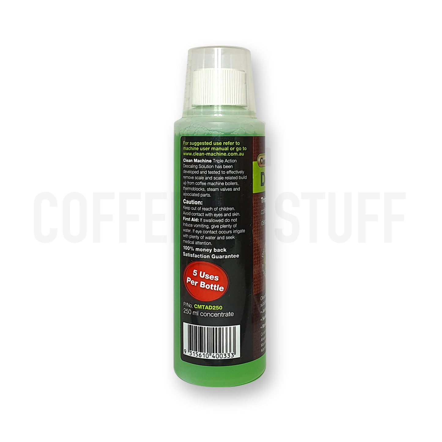 Clean Machine Triple Action Descaler for Espresso Machines | 250ml