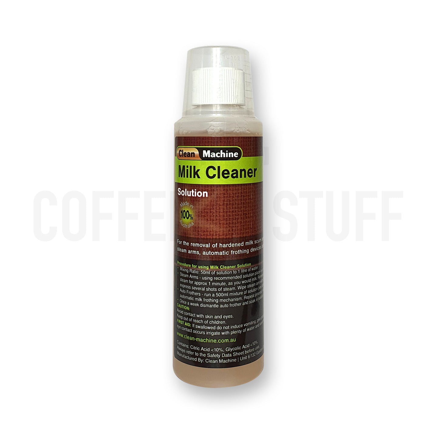 Clean Machine Milk Steamer Solution for Espresso Machines | 250ml