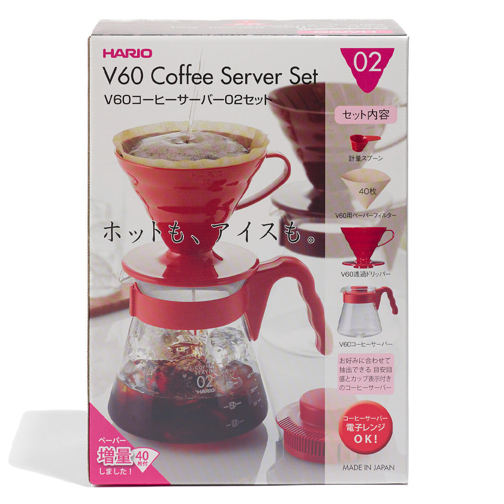 Hario V60 Dripper Coffee Maker Set 02 Red In Box