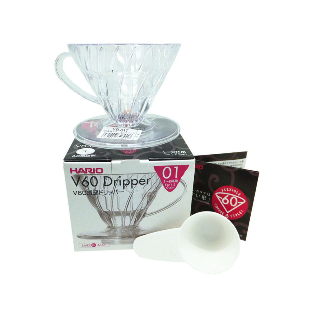 Hario V60 Filter Dripper | Plastic | 01 | Transparent