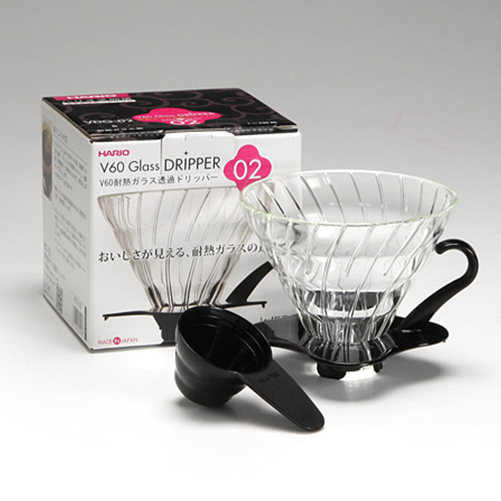 Hario V60 Filter Dripper | Glass | 02 | Black