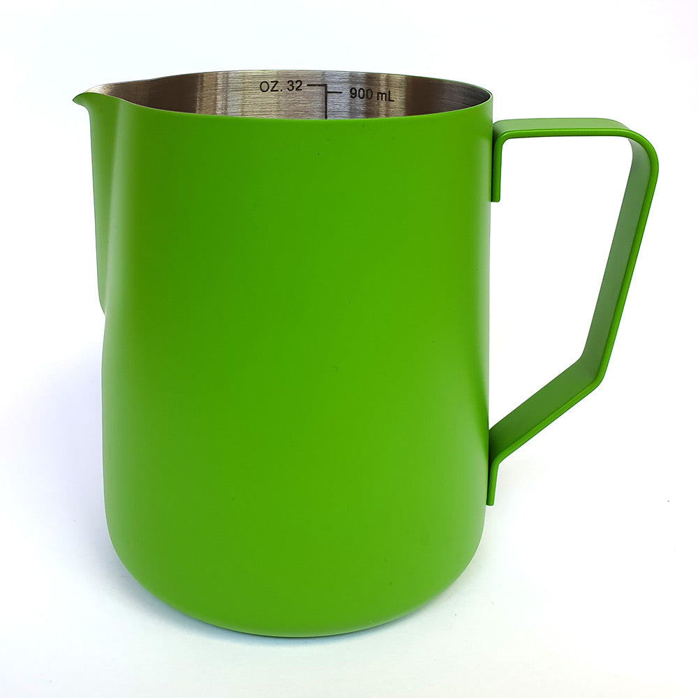 Coloured Stainless Steel Milk Jug - 900ml - Green