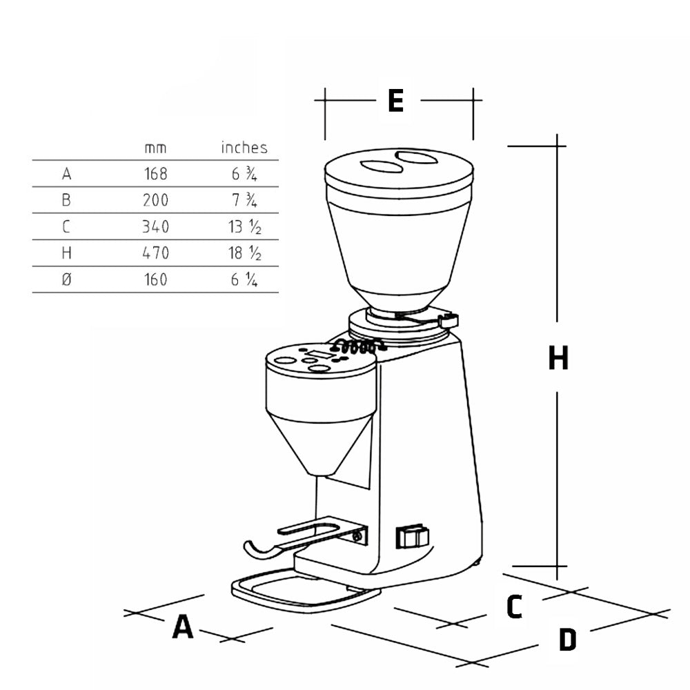 Mazzer Mini Electronic Dosing Coffee Grinder 2024 Version A