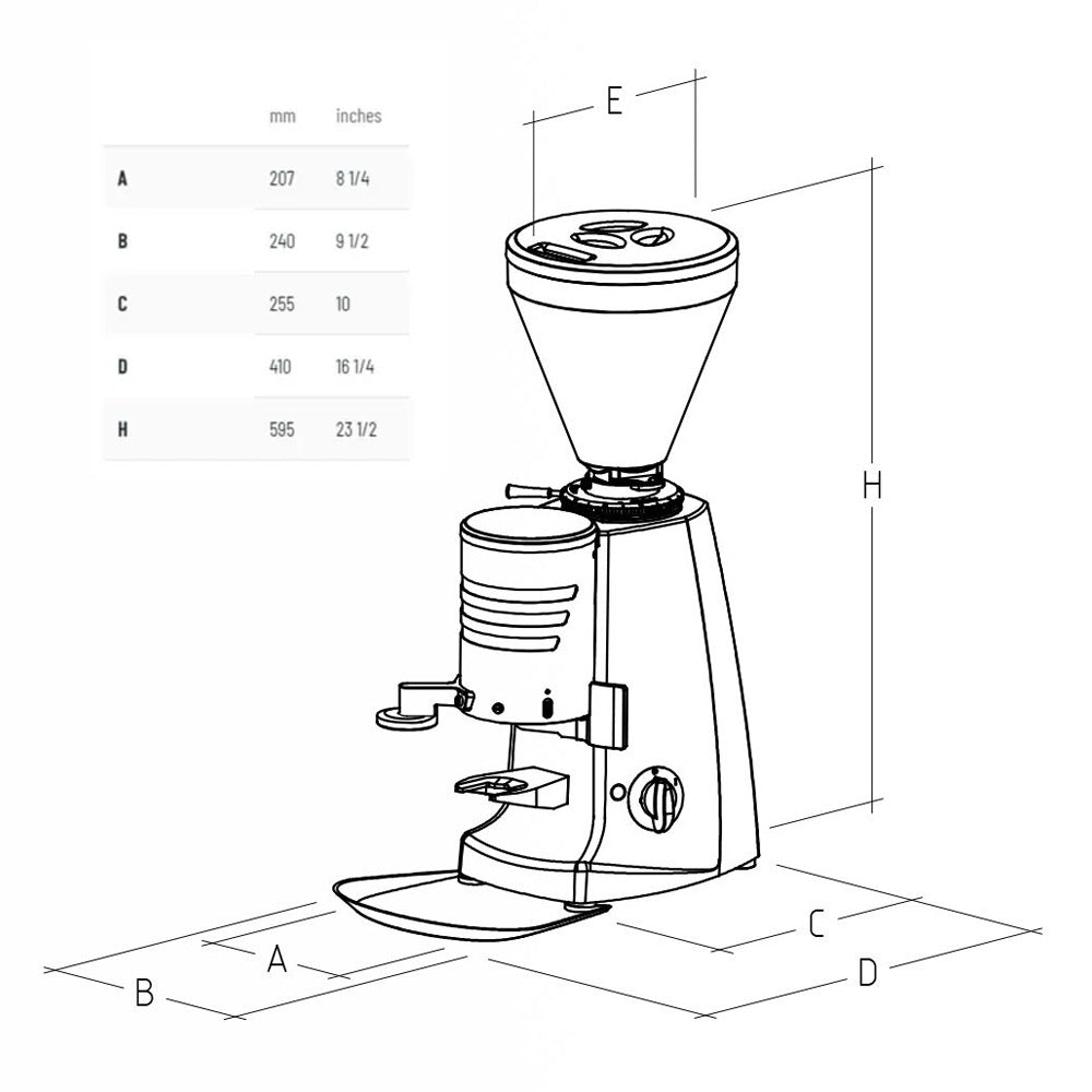 Mazzer Super Jolly V Up Manual Dosing Coffee Grinder