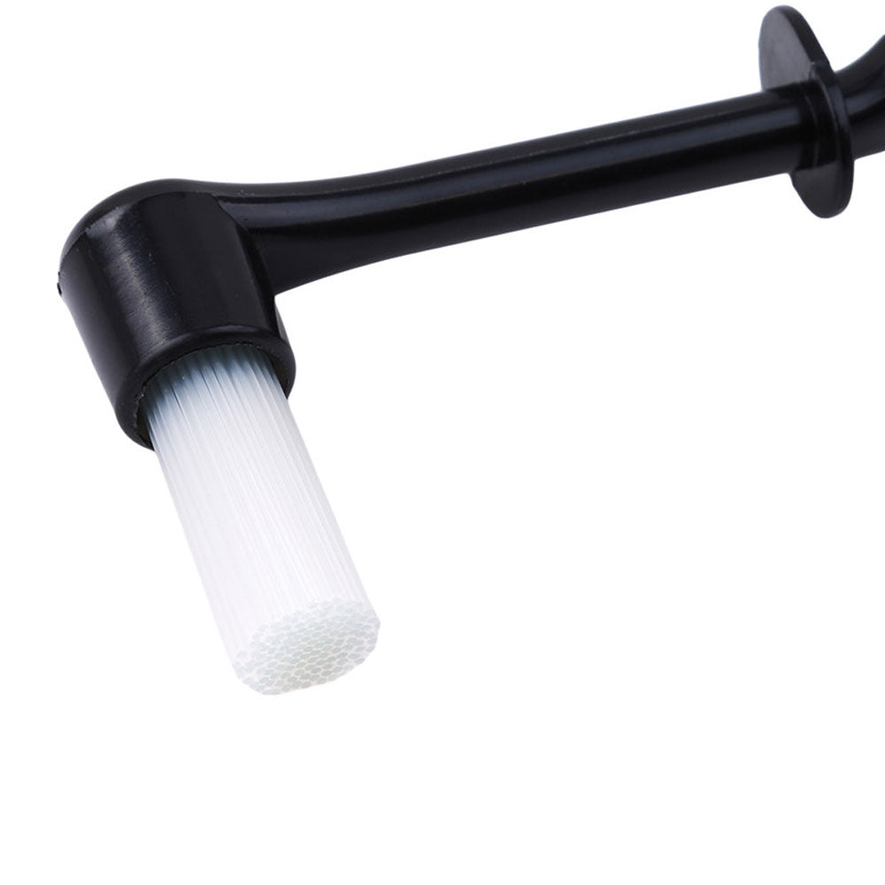 Coffee machine cleaning brush with integrated detergent measuring scoop