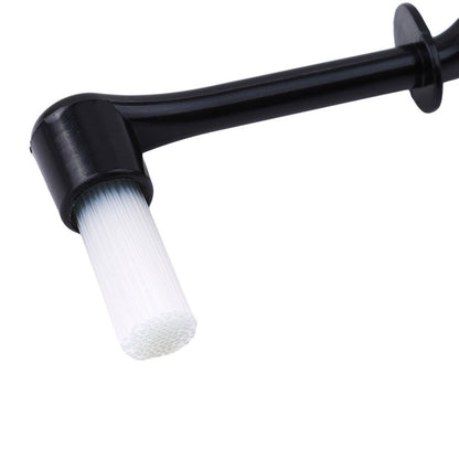 Coffee machine cleaning brush with integrated detergent measuring scoop
