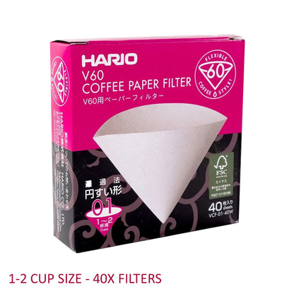 Hario V60 Paper Filters | 01 | x40 pack