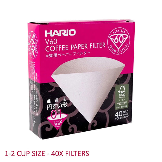 Hario V60 Paper Filters | 01 | x40 pack