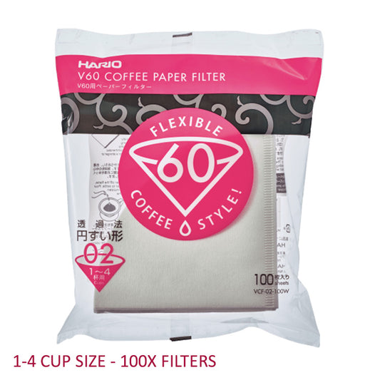 Hario V60 Paper Filters | 02 | x100 pack