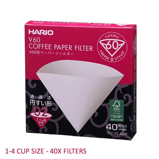 Hario V60 Paper Filters | 02 | x40 pack