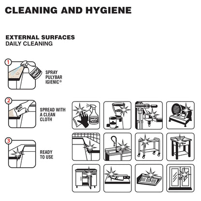 Puly Bar Igienic Surface cleaner and hygieniser Spray Bottle 1L