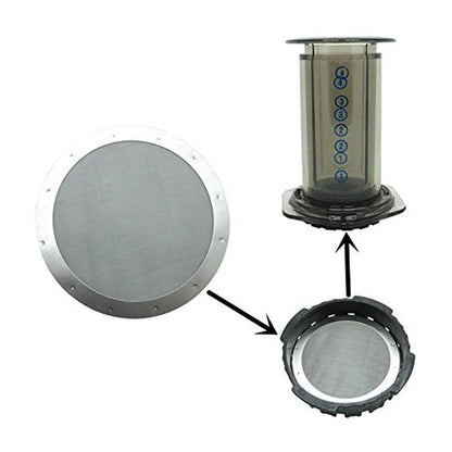 Reusable Stainless Steel Filters for Aeropress Coffee Maker x2