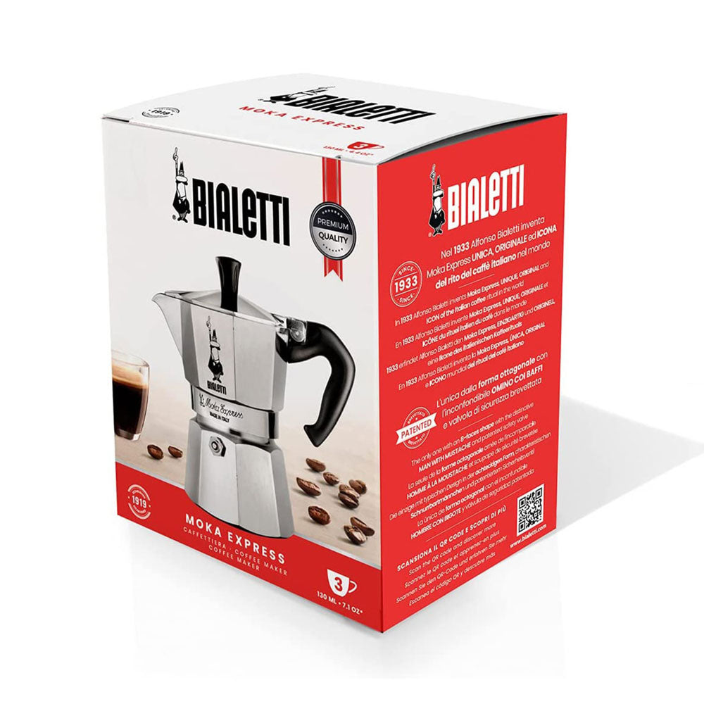 Bialetti Moka Express Stovetop Coffee Maker | 3 Cup