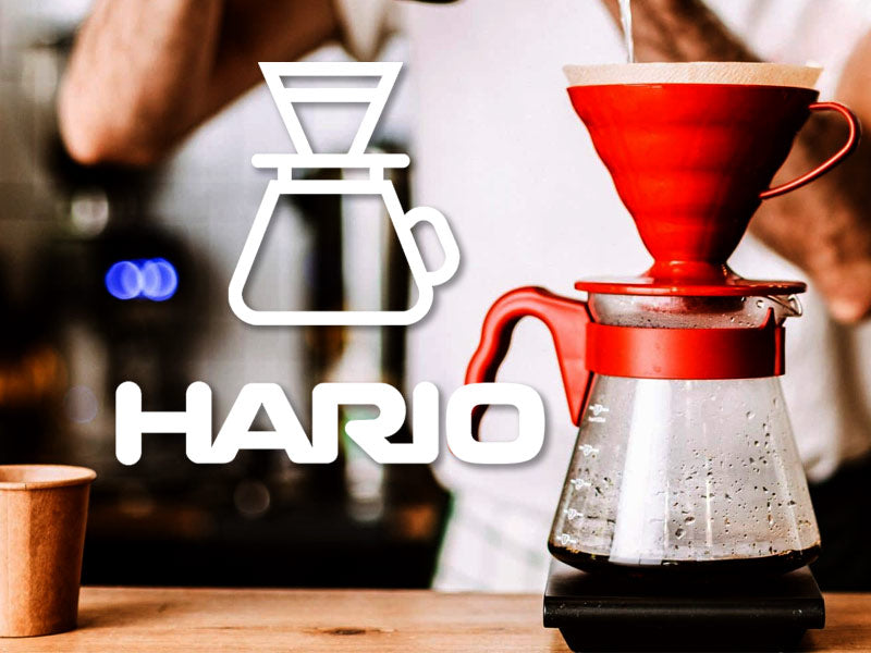 hario v60 dripper used to brew coffee into hario glass server