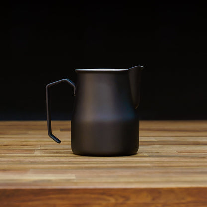 motta 350ml milk jug black on table