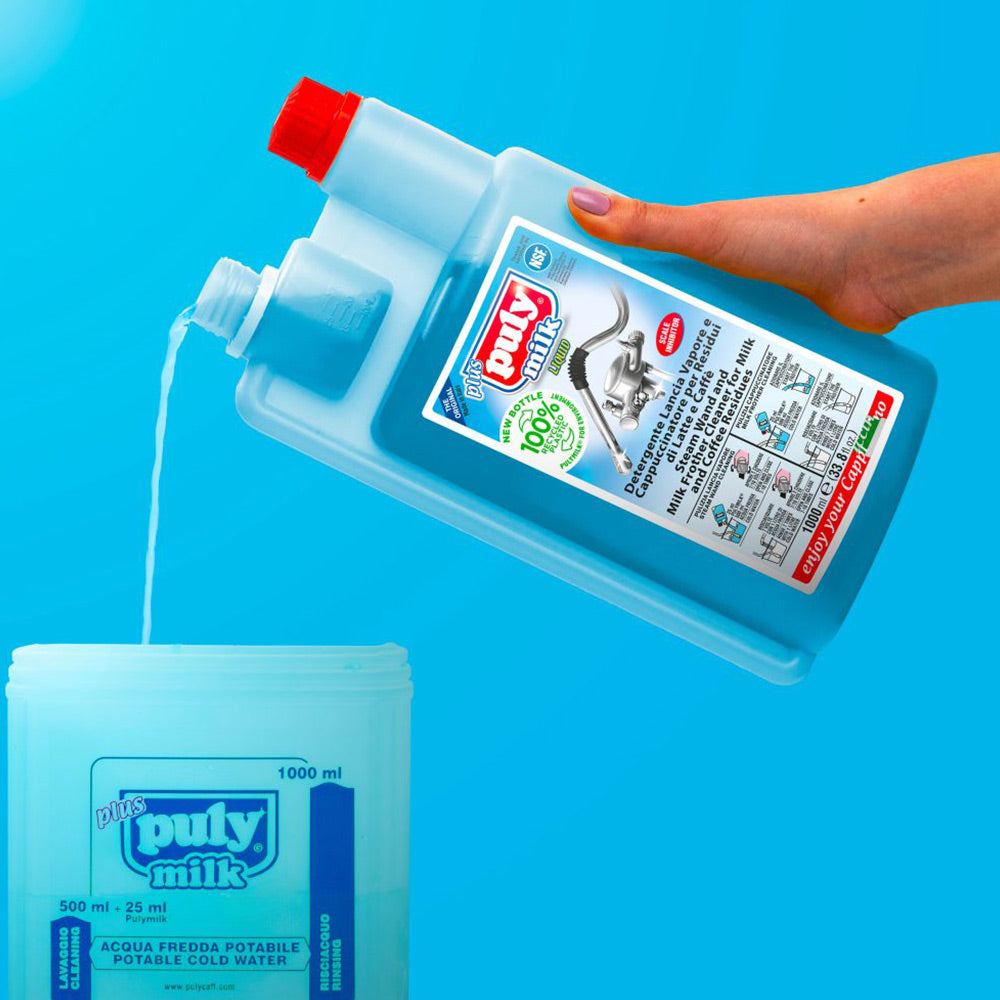 Puly Milk Plus Steam Wand and Milk Jug Cleaning Solution 1L